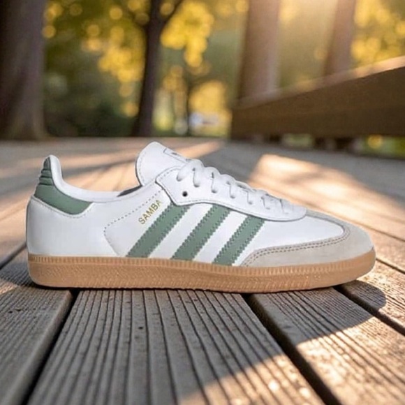 adidas Shoes - Adidas Samba White and Green
